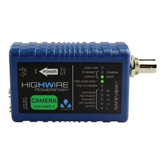 Veracity HIGHWIRE Powerstar Camera Unit - Network extender - 100Mb LAN - 10Base-T, 100Base-TX - up to 1640 ft