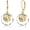Two Tone, variant on Sterling Silver Disc Leverback Earrings for Women Gold and Silver Circle Drop Dangle Earrings Jewelry Hypoallergenic Hammered Leverback Dangle Earrings for Gifts