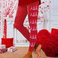 thumbnail image 2 of Gyexs Heart Tights for Women Warm Lined Tights Valentines Graphic Athletic Style Leggings Plus Size Couple Clothing #03 Red & Size S, 2 of 5