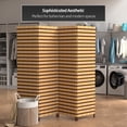 thumbnail image 2 of Oriental Furniture 6 ft. Tall Two Tone Natural Fiber Room Divider - 4 Panel, 2 of 7