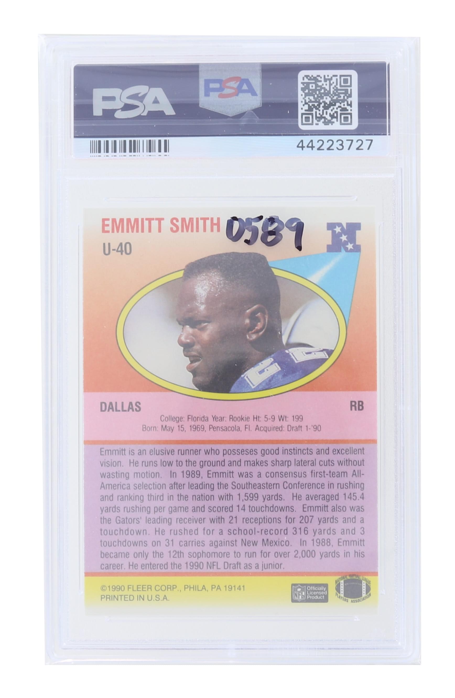 Lot - (Mint) 1990 Fleer Update Emmit Smith Rookie #U-40 Football Card - HOF