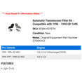 thumbnail image 2 of Automatic Transmission Filter Kit - Compatible with 1994 - 1998 UD 1400 1995 1996 1997, 2 of 2