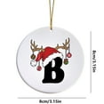 thumbnail image 7 of KCEHTA Letter Ornaments for Christmas Tree, Alphabet Letter Christmas Ornaments, Christmas Initial Ornaments with Santa Hat, Personalized DIY 26 Letters Christmas Tree Decoration Pendant, 7 of 7
