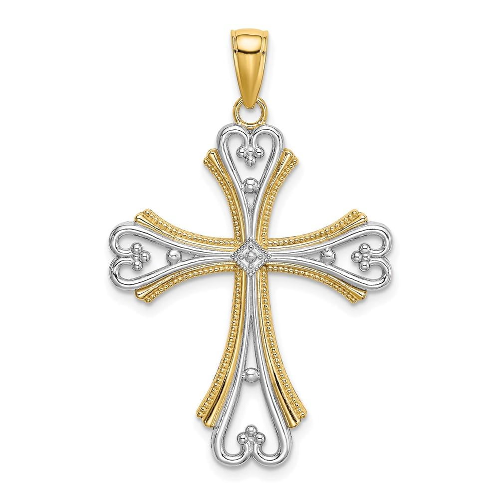 Details about / Real 14kt Two-Tone w// White Rhodium Turtle Pendant Slide