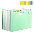 thumbnail image 2 of Mother's Day Gift's,Portable Multi-Layer Organ Bag, Retractable Folder for Students, Large Capacity Storage for Papers and Documents, Convenient Organizer, | Plastic, Green-298 $BS$3, 2 of 9