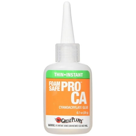 Pro Foam Safe Ca Thin Glue 20G Cyanoacrylate Adhesive, Safe to use for any foam project By Great (Best Glue For Foam Rc Planes)