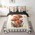 thumbnail image 2 of Homewish Botanical Plants Mushroom 7 Pieces Bedding Comforter Set For Boys Girls,Geometric Plaid Full Bedding Set Lightweight,Autumn Fall Harvest Fitted Sheet Flat Sheet,Luxury Bedroom Decor, 2 of 8