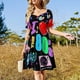 thumbnail image 4 of Me encanta el vestido retro de los 80 con corazón de manga corta Vestidos de mujer vestidos elegantes para mujer Vestido, 4 of 7