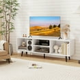 thumbnail image 4 of Costway 47.5" Console Cabinet for 55-Inch TVs with Storage Shelves Heavy-duty Metal Legs White, 4 of 10