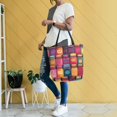 thumbnail image 4 of FORMRS Womens Canvas Tote Bag with Zipper Inner Pocket Shoulder Handbag, Purple Jar, 4 of 7