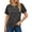 A Black, variant on Blouses for Women Lace Short Sleeve Shirts Summer Casual Dressy Crewneck Pleated Tunic Tops