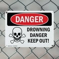 thumbnail image 5 of (2 Pack) Drowning Danger Keep Out! OSHA Danger Sign 10 Inch X 7 Inch Indoor / Outdoor Rust-Free Aluminum Metal Signs for Workplace, Workshop, and Construction Site, Made in the USA, 5 of 8