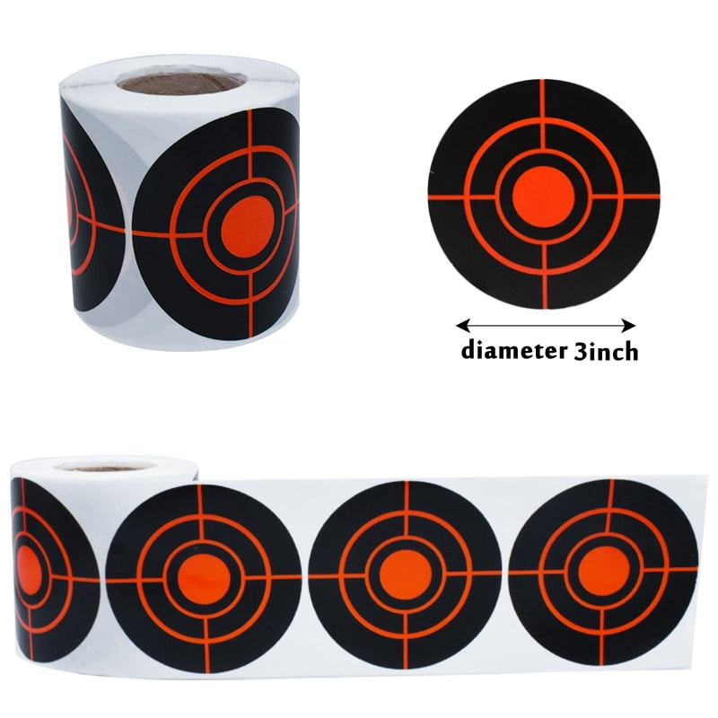 3'' Qty 250pcs Premium Self Adhesive Targets for Hunting Target Stickers 