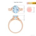 thumbnail image 5 of Angara Natural 2.2 Ct. Aquamarine Solitaire Ring in 14K Rose Gold for Women (Ring Size: 11.5), 5 of 10