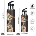 thumbnail image 2 of Yayeee 33oz Insulated Water Bottle Double Wall Stainless Steel with Flip Straw Lid, Skeleton Stripes, 2 of 7