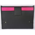 thumbnail image 2 of Filexec Soft Touch Padded Canvas Window Expanding File- 13 Pockets- Hot Pink, 2 of 4