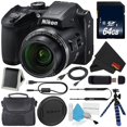 thumbnail image 1 of Nikon COOLPIX B500 Digital Camera (Black) 26506 + 64GB SDXC Class 10 Memory Card + Flexible Tripod with Gripping Rubber Legs + Small Soft Carrying Case + Micro HDMI Cable + SD Card USB Reader Bundle Nikon 26506-2, 1 of 5