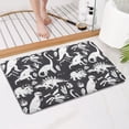 thumbnail image 4 of Black and White Dinosaur Pattern Bathroom Rugs Mat,Non Slip Microfiber Bathroom Rug,Rubber Backing,Soft Bathroom Mats for Bathroom Floor,Tub and Shower,17x27in(43x68cm), 4 of 5