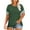 Green, variant on Plus Size Women's Summer T-Shirts V Neck Raglan Sleeve Color Block Casual Loose Fit Soft Polyester Cotton Blend Tops for Daily Wear Party Machine Washable