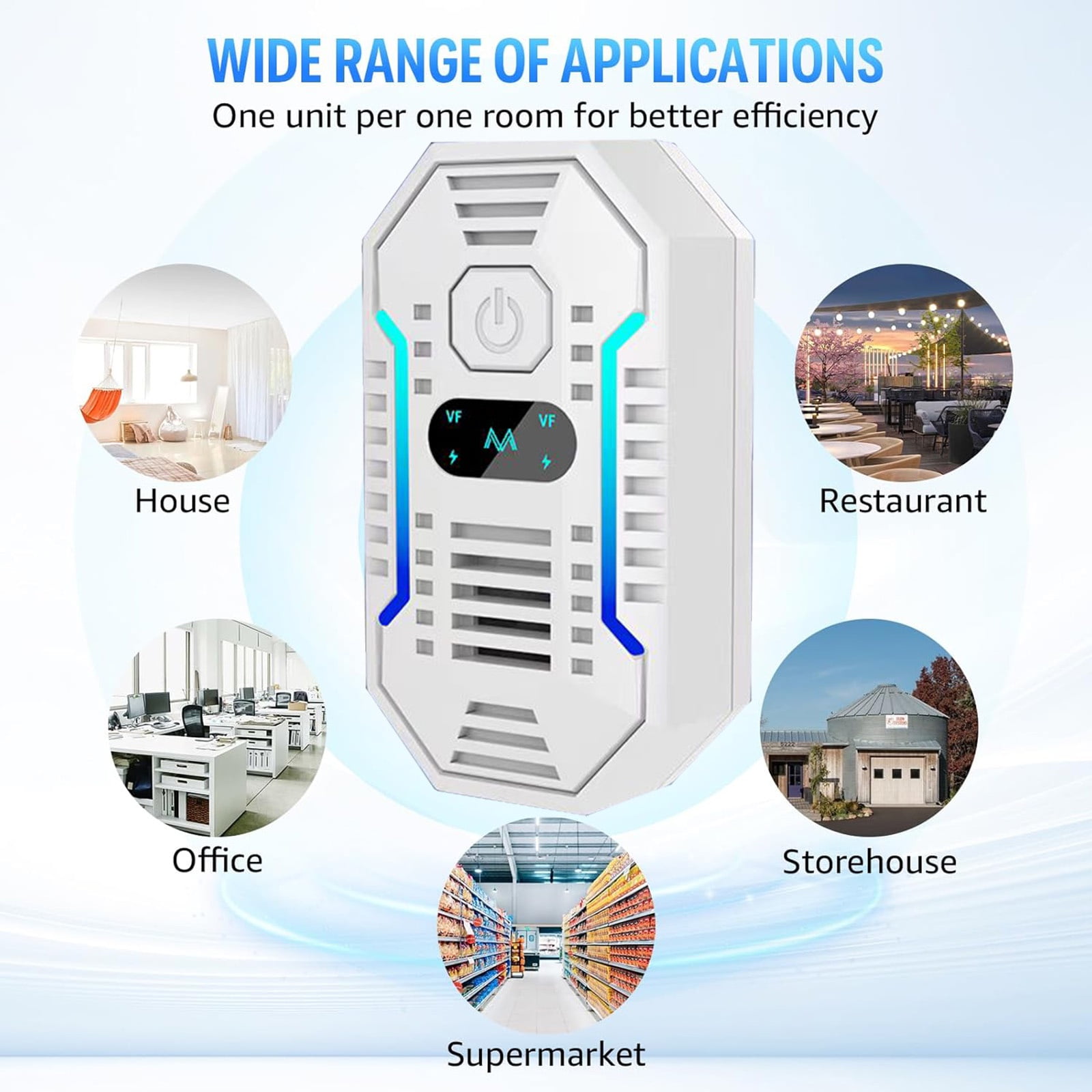 Mouse Repelent, Ultrasonic Pest Repeler, Home Indoor Pest Repelent for Insect, Roach, Spider, Ant, Bug, Rodent, Mouse, Bugs, Mosquito, Mice, 6 Packs