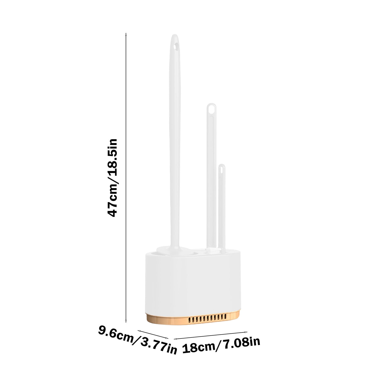 LACKUST Toilet Bowl Brush Cleaner and Caddy Holder Clearance,Toilet Bowl Brush with Strong Bristles Long Brush and Enough Heavy Base for Bathroom,White