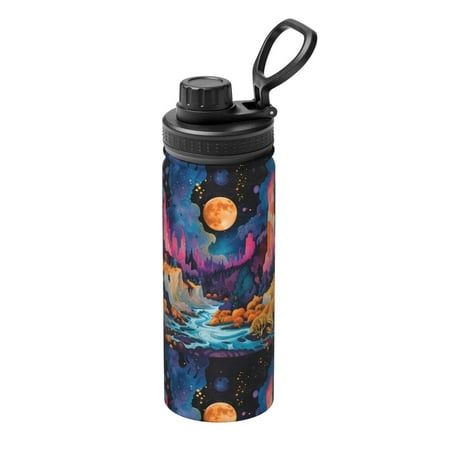 

Lukts Fantasy Cosmic Landscape Print 18oz Insulated Sports Kettle Outdoor Sport Gym Stainless Steel Water Bottles