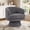 Dark Gray, variant on Ebello 29" Swivel Chair, 360° Modern Barrel Rotating Sherpa Teddy Fabric Accent Chair with Curved Back, Plush Cushion & Armrests for Living Room, Bedroom, Orange