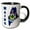 Black/White, variant on 3drose, Maine State Flag in the Outline Map and Letters for Maine, 11oz Mug