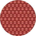 thumbnail image 1 of Ahgly Tapis Rond Lavable en Machine Intérieur Transitionnel Rouge, 8 Pieds Rond, 1 of 7