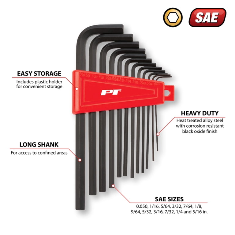 Performance Tool 12-Piece SAE Long Hex Key Set photo 3