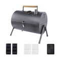 thumbnail image 1 of Parrilla de carbón ligera para barbacoa, ideal para pesca en el jardín y reuniones familiares. Gris, 1 of 9