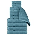 thumbnail image 2 of BNM Egyptian Cotton Luxury 12 Piece Towel Set, Sapphire Blue, 2 of 5