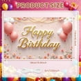 thumbnail image 2 of Pink Theme Banner Gold Glitter Pink Birthday Backdrop Floral Decoration Pink Balloons Floral Birthday Background for Birthday Party Girls' Celebration Photo Backdrop, 2 of 9
