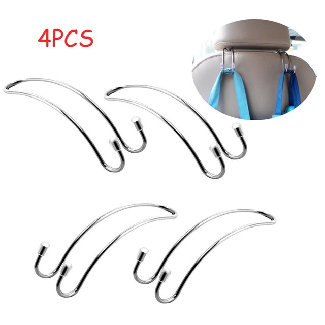 YOPTOP 4Pcs Car Seat Hooks, Rhinestone Universal Organizer Hooks Car Headrest Hangers Hooks, Bag Organizers Rack and Hanger, Strong and Durable Auto Backseat Storage Hooks