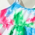 thumbnail image 4 of KAUOD Girls 2 Piece Swimsuits Tie Dye Tankini Bikini Set Ruffle Spaghetti Strap Sporty Beach Swimwear for Teens Bathing Suit, 4 of 8