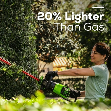 Greenworks - 80-Volt 26-Inch Cordless Brushless Hedge Trimmer (1 x 2.0Ah Battery and 1 x Charger) - Green