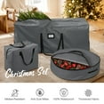 thumbnail image 5 of Ayieyill 3Pcs Christmas Tree Storage Bag, Christmas Tree Bag for 7.5 FT Artificial Trees, Durable Waterproof With Reinforced Carrying Handles (Gray), 5 of 7