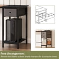 thumbnail image 6 of 48" Industrial Computer Desk with Storage Shelves & 2 Fabric Drawers , Home Office Desk Study Writing Desk,Rustic Brown, 6 of 9