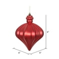 thumbnail image 3 of Vickerman N175803D 6 Po Ornement de Goutte d'Oignon Rouge Mat - 4 par Sac, 3 of 3