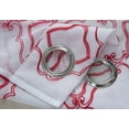 thumbnail image 5 of Olivia Gray Delray Quatrefoil Embroidered Single Grommet Curtain Panel - 54x84", Red/White, 5 of 6
