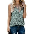 thumbnail image 2 of USSUMA Womens Summer Tops Twist Front Wrap Tank Top T-Shirts for Women Trendy Floral Print Slings Blouses Tops Dressy Casual V Neck Tunic Plus Size Shirts for Female, 2 of 3