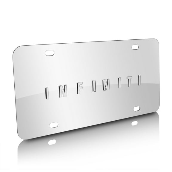 Infiniti 3D Nameplate Chrome Stainless Steel License Plate