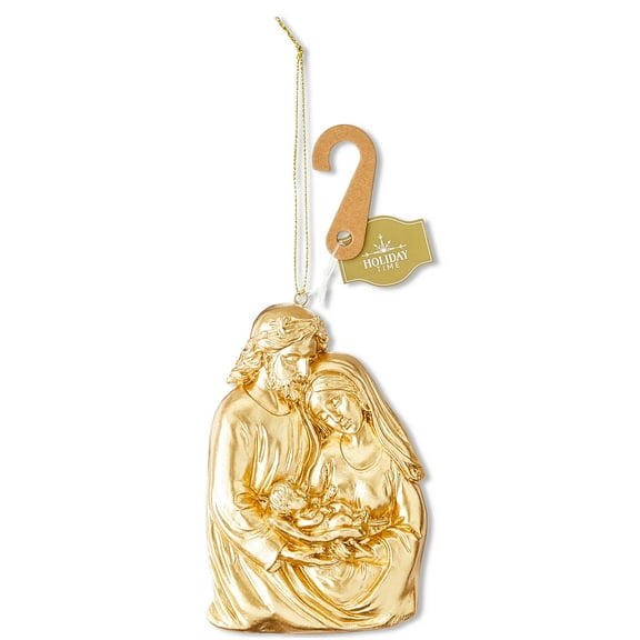 Gold Resin Nativity Scene Christmas Ornament, 4.5", by Holiday Time