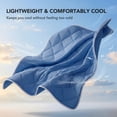 thumbnail image 3 of WISHEAD Cooling Blanket Twin Size, Cooling Comforter for Hot Sleepers, Double-Sided Lightweight Summer Bedding, Soft Breathable All-Season Quilt, (Dark Blue, 68" x 90"), 3 of 8