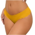 thumbnail image 4 of Odbmxy High Cut Womens Plus Size Panties Hipster Womens G String Panties Yellow Thong Stretch Solid Sports Panties, 4 of 5