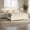 White, variant on GDF Studio Modern Wooden Queen Bed Frame with Grooved Headboard and Footboard, Black