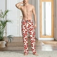 thumbnail image 5 of Uemuo Tomato Pattern Men's Wide Leg Palazzo Lounge Pants with Pockets Light Weight Loose Comfy Casual Pajama Pants-XX-Large, 5 of 9