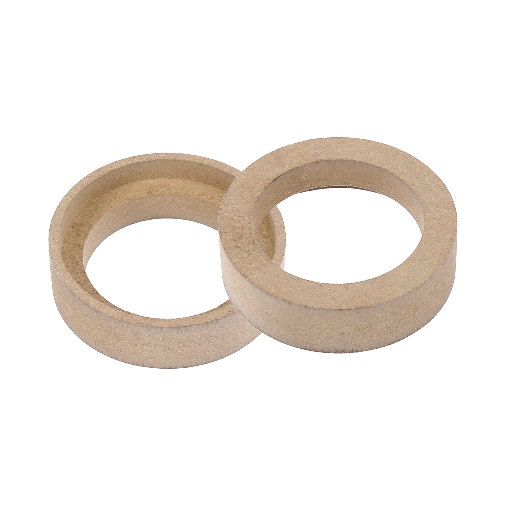 Unique Bargains 2Pcs Car Speaker Ring Adaptor Brackets Recess Bezel Plate Wood 1.2"
