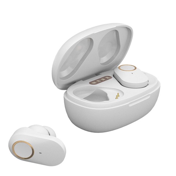 Auriculares Inalámbricos Auriculares Bluetooth con Cancelación de Ruido con blanco