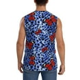 thumbnail image 4 of Haiem Men's Abstract Colorful Butterflies Print Tank Tops Summer Sleeveless Cut Off Workout T-Shirts Fitness Vest Athletic Undershirts-3X-Large, 4 of 8